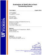 Evaluation of Shelf Life in PostTensioning Grouts