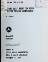 Culvert outlet protection design  computer program documentation