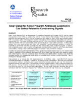 Clear signal for action program addresses locomotive cab safety related to constraining signals