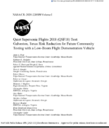 Quiet Supersonic Flights 2018 QSF18 Test Galveston Texas Risk Reduction for Future Community Testing with a LowBoom Flight Demonstration Vehicle