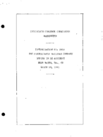 Interstate Commerce Commision Report of the Accident  Investigation Occuring on the PENNSYLVANIA RAILROAD BADEN PA