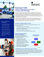 Planning for TSMO National Highway Institute NHI Virtual Course Offerings