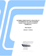 Rumble Strip Design Analysis To Contribute to Low Exterior Noise Using Finite Element Modeling