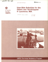 UserSide Subsidies for the Elderly and Handicapped in Lawrence Massachusetts