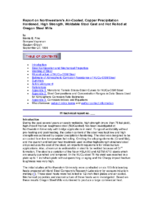 Report on Northwesterns Aircooled Copper Precipitation Hardened High Strength Weldable Steel Cast and Hot Rolled at Oregon Steel Mills