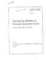 Maintaining Alertness in Railroad Locomotive Crews