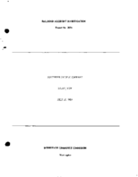 Interstate Commerce Commision Report of the Accident  Investigation Occuring on the SOUTHERN PACIFIC IMLAY NEV