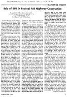 Role of BPR in FederalAid Highway Construction