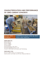 Characterization and Performance of ZeroCement Concrete