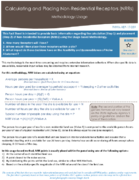 Calculating and Placing NonResidential Receptors NRRs Methodology Usage