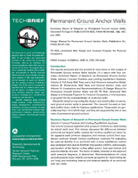 Permanent Ground Anchor Walls Tech Brief