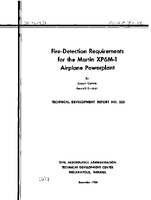 FireDetection Reqirements For The Martin XP6M1 Airplane Powerplant