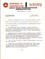 Department of Transportation News Urban Mass Transportation Administration DOT 25970