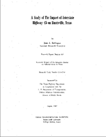 A Study of the Impact of Interstate Highway 45 on Huntsville Texas