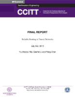 Reliable Routing in Transit Networks