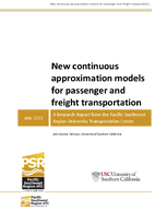 New Continuous Approximation Models for Passenger and Freight Transportation