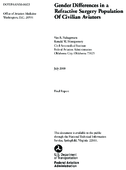 Gender Differences in a Refractive Surgery Population of Civilian Aviators Final Report