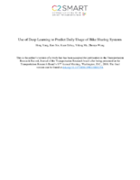 Use of Deep Learning to Predict Daily Usage of Bike Sharing Systems