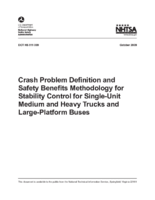 Crash Problem Definition and Safety Benefits Methodology for Stability Control for SingleUnit Medium and Heavy Trucks and LargePlatform Buses