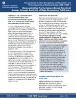 Transportation Systems Management and Operations and Performance Based Practical Design Case Study 1 Demonstrating PerformanceBased Practical Design through Analysis of HighOccupancy Toll Lanes