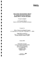 Analyzing the Economic Impact of Transportation Projects Using RIMS II IMPLAN and REMI
