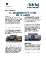 FullScale Shell Impact Test of a DOT113 Tank Car