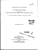 Development of Nuclear Analysis Capabilities for DOE Waste Management Activities