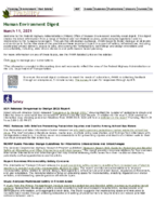 Human Environment Digest March 11 2021