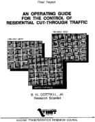 An operating guide for the control of residential cutthrough traffic