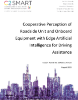 Cooperative Perception of Roadside Unit and Onboard Equipment with Edge Artificial Intelligence for Driving Assistance