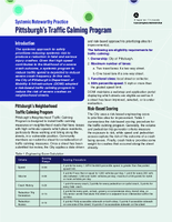 Systemic Noteworthy Practice Pittsburghs Traffic Calming Program