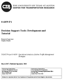 DecisionSupport Tools Development and Tutorial