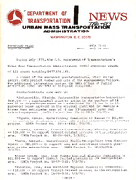 Department of Transportation News Urban Mass Transportation Administration UMTA 7590