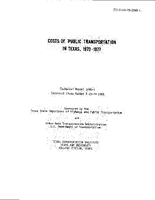 Costs of Public Transportation in Texas 19731977