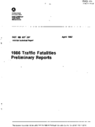 1986 Traffic Fatalities Preliminary Report