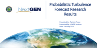 Probabilistic Turbulence Forecast Research Results