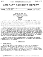 Investigation of Aircraft Accident UNITED AIRLINES PARROTTSVILLE TENNESSEE 19640709