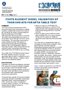 Finite Element Model Validation of THOR50M ATD for APTA Table Test Research Results