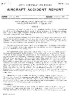 Investigation of Aircraft Accident BOEING AIRPLANE COMPANY NEAR ARLINGTON WASHINGTON 19591019