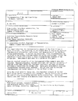 Instrumentation of the Red River Bridge at Boyce Louisiana 1988