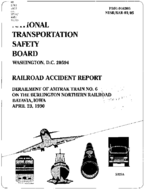 Interstate Commerce Commision Report of the Accident  Investigation Occuring on the AMTRAK TRAIN BATAVIA IA