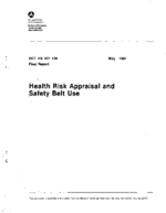 Health Risk Appraisal and Safety Belt Use