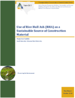 Use of Rice Hull Ash RHA as a Sustainable Source of Construction Material