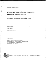 Accident Analysis of Highway Narrow Bridge Sites Volume II  Technical Documentation