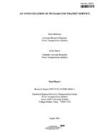 An Investigation of Integrated Transit Service