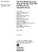 The FAA Health Awareness Program Results of the 1998 Customer Service Assessment Survey