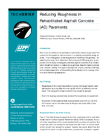 Reducing roughness in rehabilitated asphalt concrete AC pavements