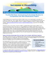 Successes in Stewardship  The 2015 Red Book Synchronizing Environmental Reviews for Transportation and Other Infrastructure Projects