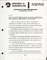 Excerpts Prepared for Delivery by Secretary of Transportation John A Volpe at the Transportation Day Luncheon