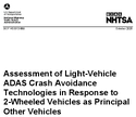 Assessment of LightVehicle ADAS Crash Avoidance Technologies in Response to 2Wheeled Vehicles as Principal Other Vehicles